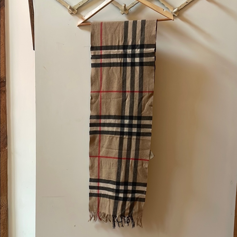 Classic Burberry Plaid Cashmere Scarf